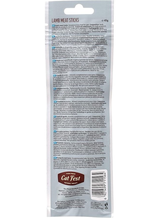 Cat Fest Lamb Meat Sticks Cat Treat Natural High-Protein Lamb Snacks 45 g From Varmacy - Image 5